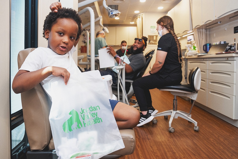 Child Waiting in Mobile Unit