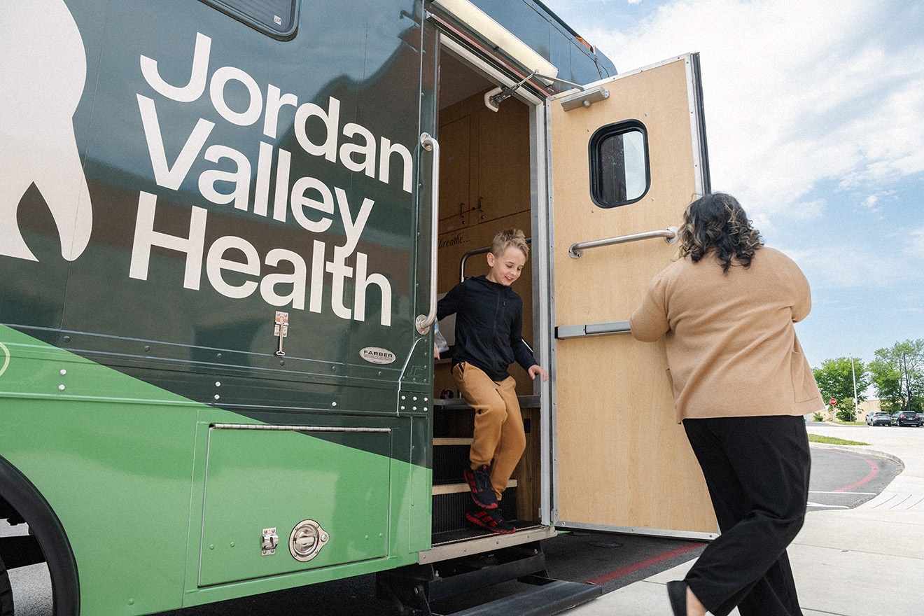 Child Exiting Mobile Unit